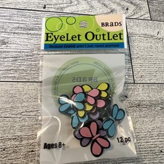EyeLet OutLet Shape Brads 12/Pkg Butterfly Brt