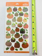 STICKO STICKERS / MINI METALLIC PUMPKINS / FOIL