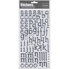 American Crafts Foil Alphabet Stickers Sentiment Silver Silver (3PACK)