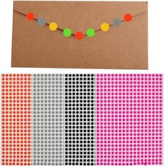 Pegatinas De Puntos Redondas De 6 Mm De 25 Colores, Pegatinas De Puntos Circ…