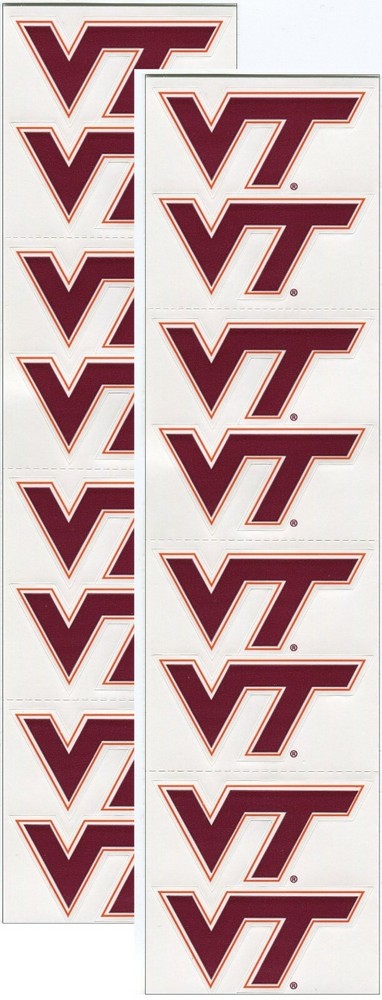 Virginia Tech HOKIES 16/pk NCAA Logo Scrapbook Stickers Sports Solution