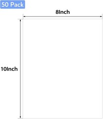 , 8×10 Picture Mat Matte Backerboards for Framing. Pack Contains 50 Backing B…