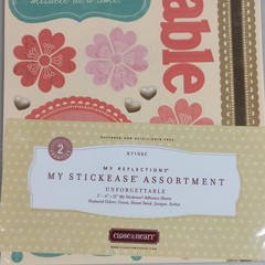 Close to My Heart Reflections Stickease X7106C Unforgettable Cherish Flowers NEW