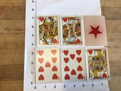 Star Playing Cards Swap/Junk Journal/Scrapbooking Lot of 6 Red Texas Star