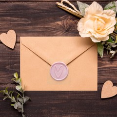 Wrapables Adhesive Wax Seal Stickers for Envelopes, Wedding Invitations (30pcs)