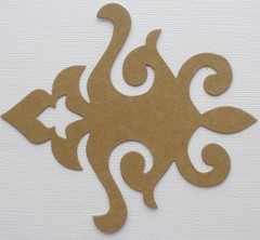 (4) DECORATiVE ACCENT -Style 3- Flourish Scroll Chipboard Die Cuts – 4 1/2″ x 5″