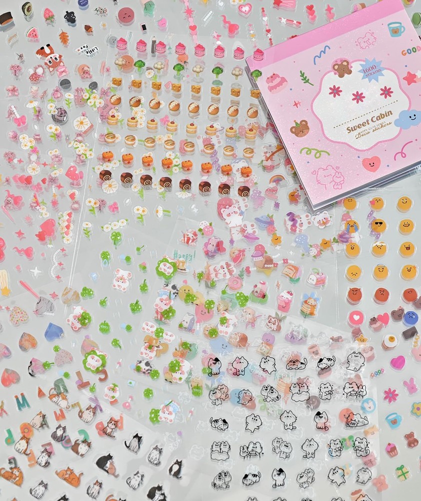 Pre-Cut Cute Portable Stickers Book for Scrapbooking – Love Theme Small Ephem…