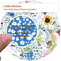 Inspirational Christian Stickers, 200PCS Jesus Bible Verse Waterproof Vinyl for