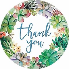 2000 PCS Floral Thank You Stickers Waterproof Easy Peel for Gifts&Envelopes Roll