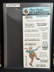 ART IMPRESSIONS RUBBER STAMP clear set DANCE IT OUT LAUGH birthday