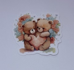 Cute Teddy Bears Animal Love Sticker Vinyl Decal Journal Wall Anniversary Tc6