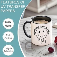 12 Sheets of Sarcastic UV DTF Stickers – Easy Application for Mugs & Glasses