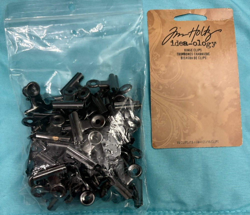 Tim Holtz idea-ology Hinge Clips ** total 50 pieces **