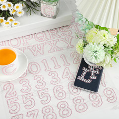 107 Pcs Pearl Rhinestone Self Adhesive Stickers 3 Sheets A-Z Glitter Letter Stic
