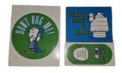 Vintage 70s Extra Large Peanuts Snoopy Jumbo Stickers United Feature Syndicate