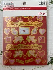 RECOLLECTIONS VALENTINE’S DAY STICKER BOOK 268 PC STICKERS 12 SHEETS ROMANCE