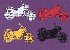 MOTORCYCLE # 2 die cuts scrapbook cards