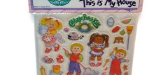 Vtg 1984 Cabbage Patch Kids Stickers Puffy Vinyl Style 5 This Is My House Baking