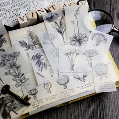 49pcs Vintage Junk Journal Mixed Textured Paper Scrapbooking Embellishments