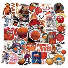 50pcs NASA MARS Stickers, Perseverance Mars Rover, Occupy Mars, Waterproof, 144