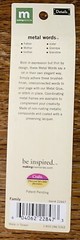 Making Memories Details Silver Metal Words~ Family Father Mother Grandma Grandpa