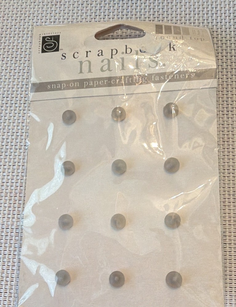 7gypsies Scrapbook Nails Snap-On Paper-Crafting Fasteners Metal Silver 67501