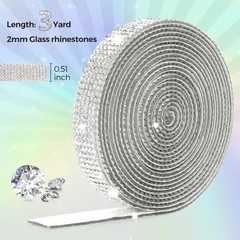 Self Adhesive Rhinestone Strips for Crafting -3 Yard Self Adhesive Rhinestone…