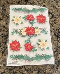 6 Packs The Paper Studio HOLIDAY Acetate Dimensional Stickers Glitter Christmas