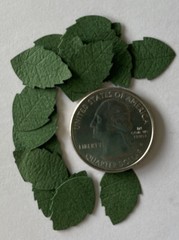 GREEN DARK ROSE LEAF Die-cut Embellishment(20pc)Jolees•Flower•Garden•Long Stem