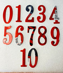 0-10 Numbers Set Handmade Die Cuts with a Recycled Aluminum Can
