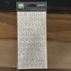 Making Memories Alphabet Stickers Lot of 4 Glitter Gem Spring Creative Letters