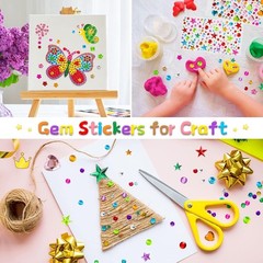 Dazzling 1510pcs Gem Stickers – Self-Adhesive Rhinestones for Kids’ Crafts