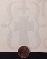 FAITH Plastic Shapes Transparent Stickers(18pc)Fantastic Plastic W/Flair•Crosses