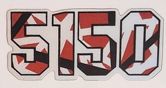 Eddie Van Halen 5150 die-cut craft plastic vinyl polyvinyl chloride PVC decal