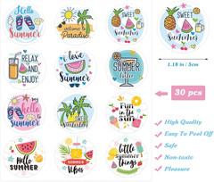 360PCS Summer Stickers for Kids, Individual Cute Hello Summer Beach Watermelon B