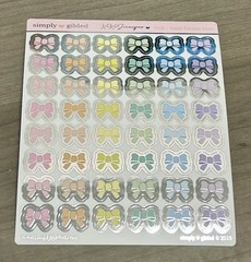 NEW Simply Gilded x XO XO Juniper Collab Pastel Rainbow Bows Sticker Sheet SG