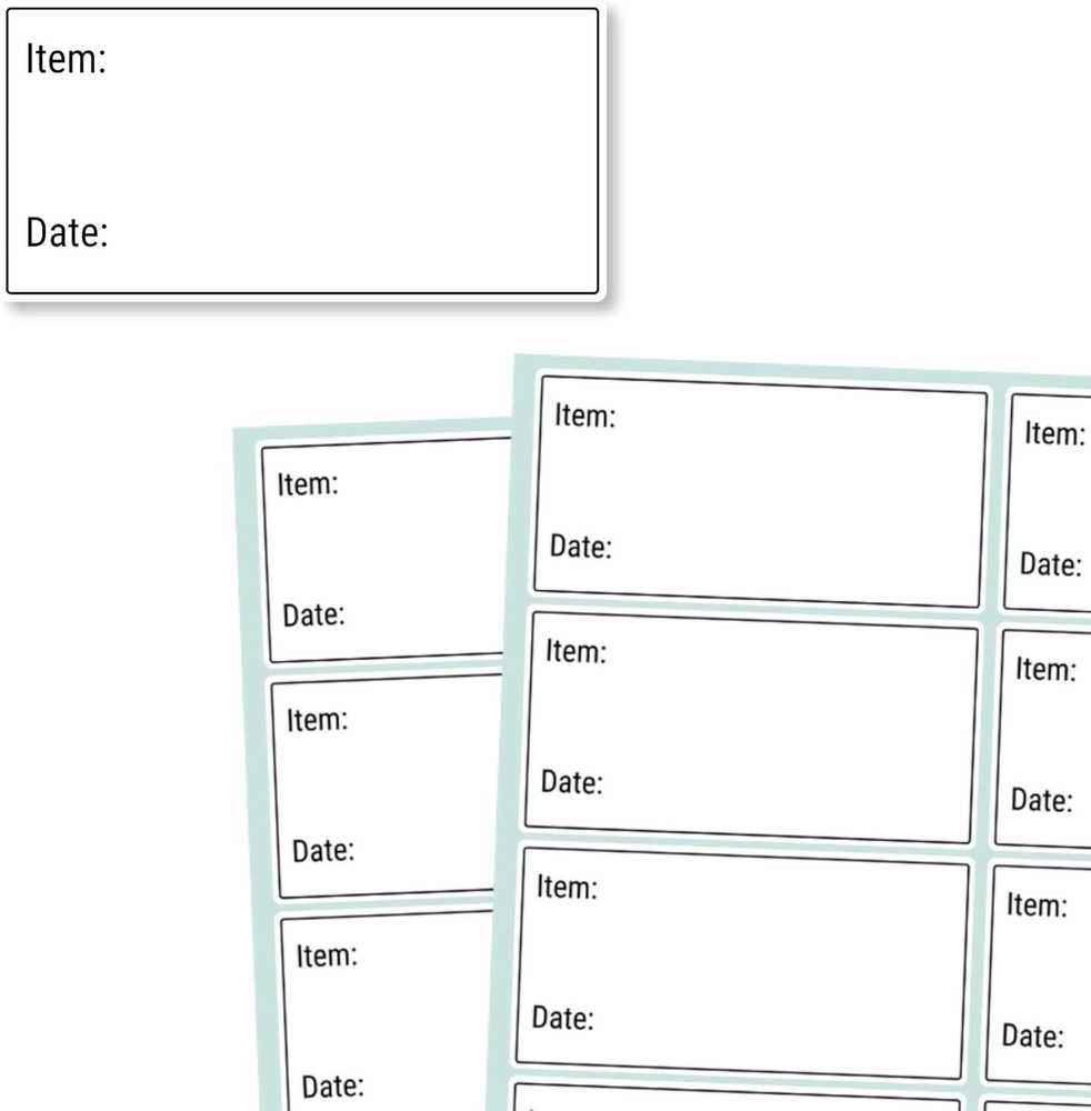 Food Date Storage Labels Removable Freezer Label for Containers, 1×2 Inch 200Pcs