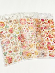 ADORABLE CUTE PUPPY,KITTEN,BAMBI ,Bunny,DOG CAT DEER STICKERS 3 STICKER SET