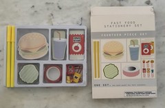 14-piece Fast Food Stationery Set for note-taking, journaling, scrapbooking NEW