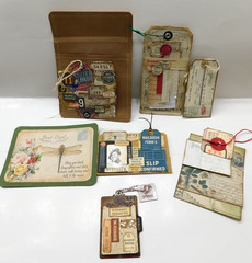 Junk Journal Add-Ons Handmade Tags Card Envelope File Clipboard Ephemera Set 3