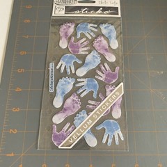 Sticko- Vellum Stickers Baby Boy Prints – Handprints Footprints Baby Shower