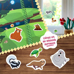 Stick4Ever Jelly Sticker Book – for Kids – Waterproof, Easy to Clean Reusable St