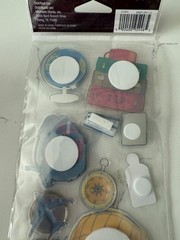 Recollections Signature Various Stickers Luggage Passport Camera Boat Train Maps