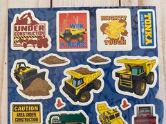 Tonka Truck Stickers Construction Police Vehicles Fire Engine Traffic Signs New