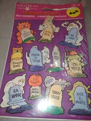 Vintage American Greetings Halloween Forget Me Not Self-Adhesive Stickers
