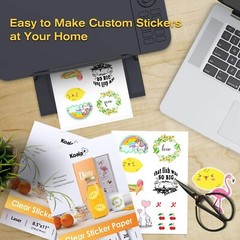 200 PK Koala Printable Clear Vinyl Sticker Paper for LASER Printer Waterproof