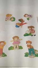 Vtg 80’s gummed sticker lot Cabbage Patch Kid