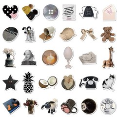 50pcs RETRO Vintage Stickers,Waterproof No Residue, 230