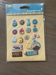 Brand New Making Memories Summer Fun Outdoor 16 Brads Scrapbooking FREE SHIPPING