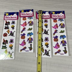 Vintage Stickers 90’s Halloween Pearl Iridescent Stickers New Lot of 4 Taiwan